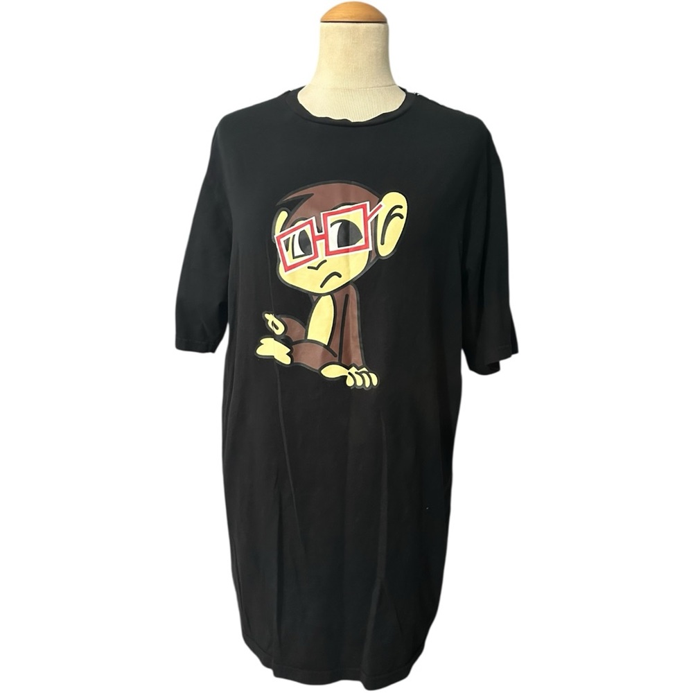 Monkey Face Mens Graphic Shirt Black Large
